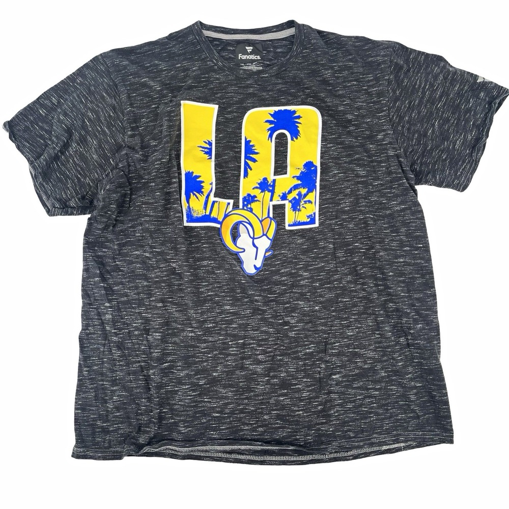 LA Rams Fanatics 2XL T Shirt Los Angeles Palm Tree NFL Football Graphic Tee